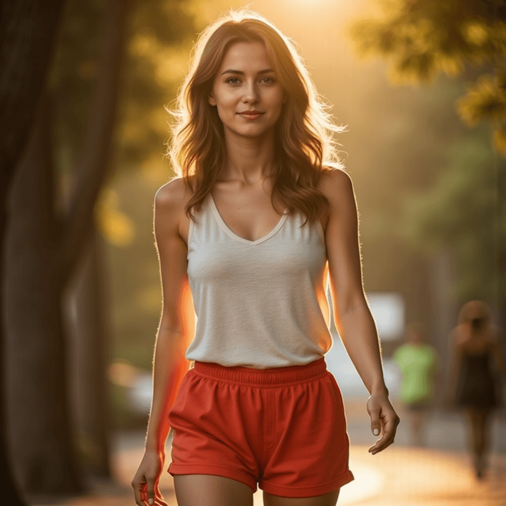 Созерцательный портрет: Тепло и Легкость AI Фото