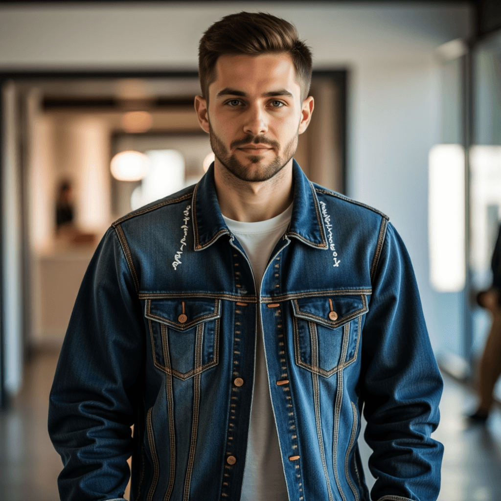 AI в офисе: relaxed фото на 85mm