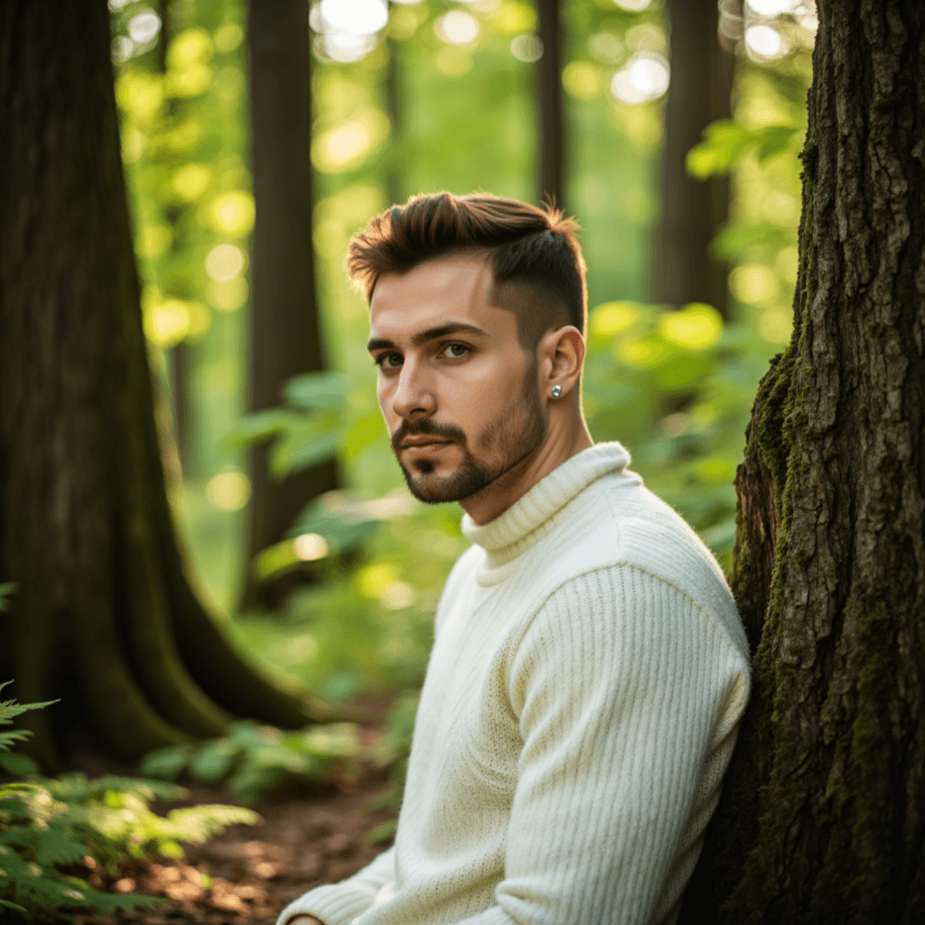 AI Фото: Мужской портрет, взгляд в душу