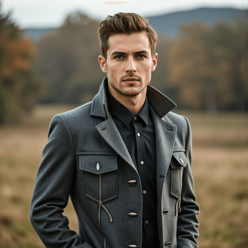 AI-фото: Фэшн Мужской Портрет На Природе