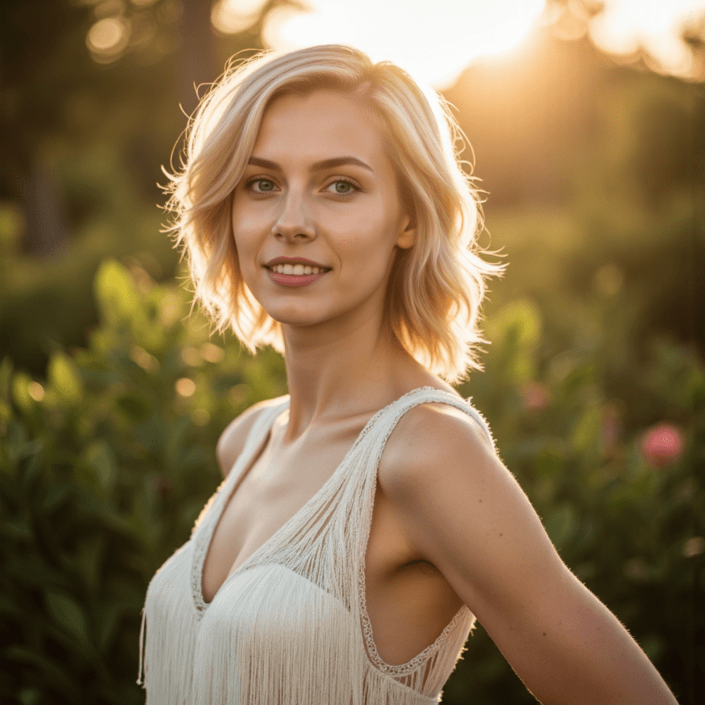 Ретро Портрет: Флэппер в Закате