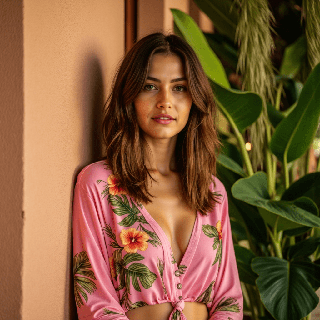 AI-Портрет: Тропики, Золотой Час, Стиль 35мм.