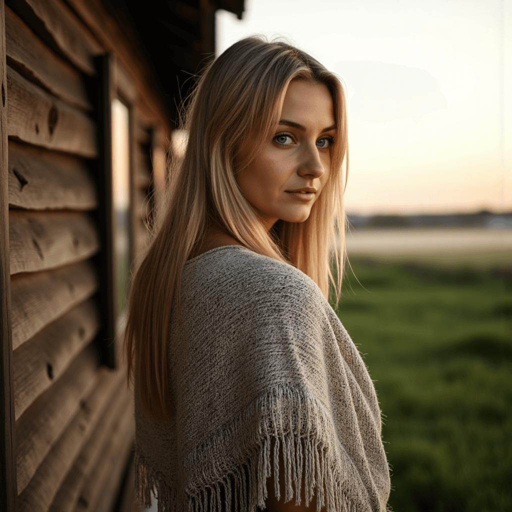 AI Сельский Портрет: Оттенки Меланхолии