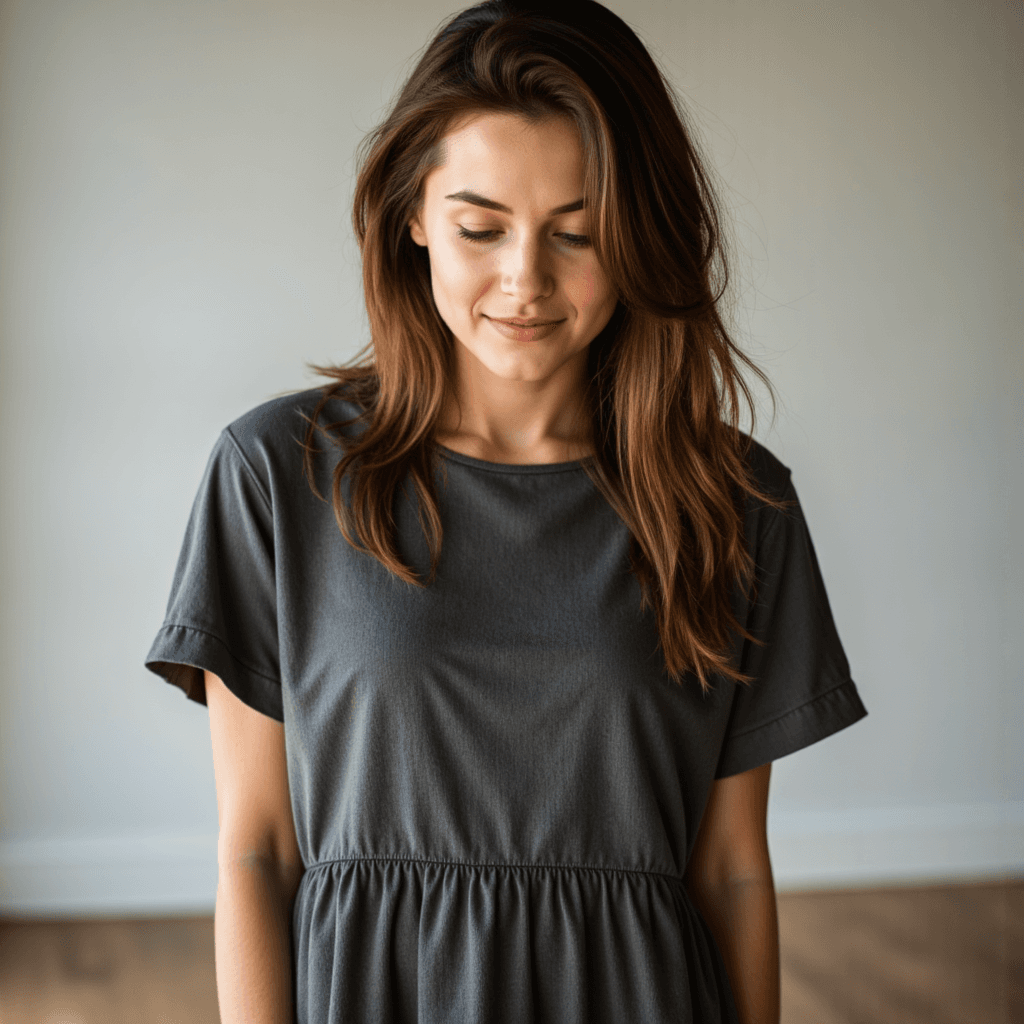 AI-ФОТО: Пастораль в льняном платье