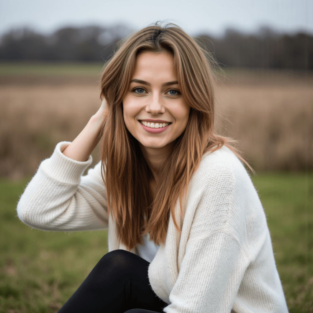 AI-Портрет: Уютный Стиль в Природе