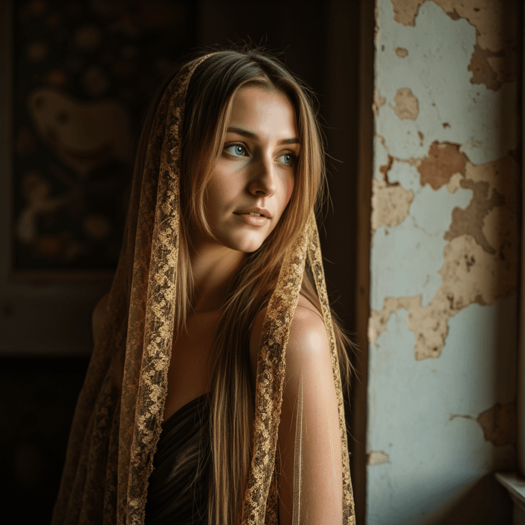 Итальянская готика: фото с золотой вуалью