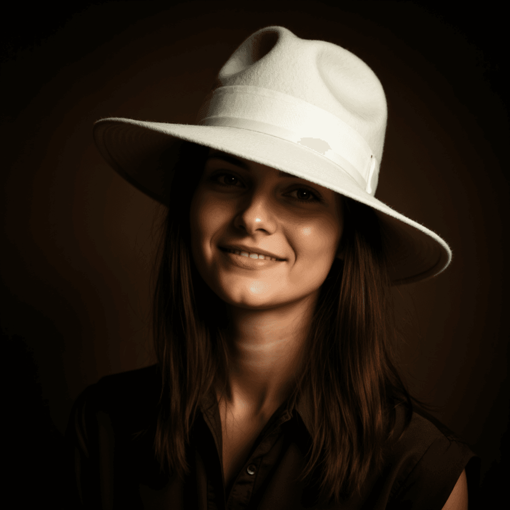 AI Нуар: Портрет в Шляпе Студия Света