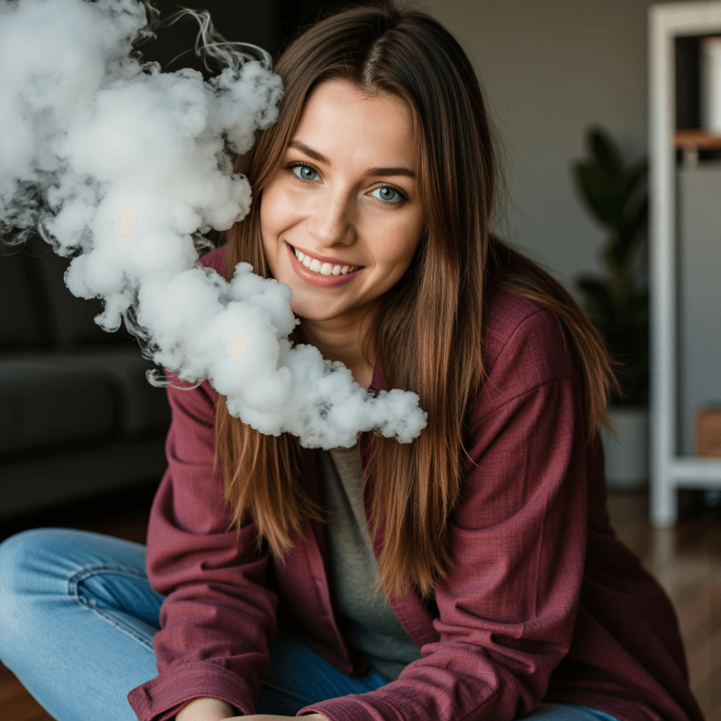 Дымная фотосессия: уютный портрет в фланели