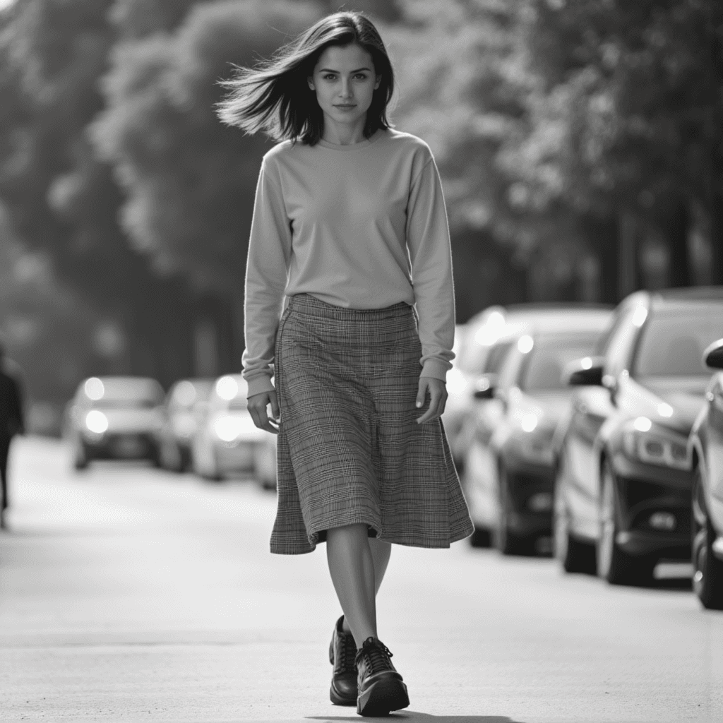 Ретро 90-х: Ч/Б портрет с естественным движением