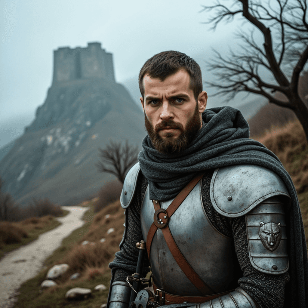 Воин Города: Midjourney Портрет в Шарфе