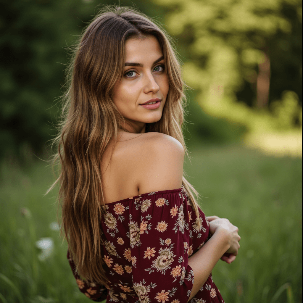 AI-Портрет: Бохо-Шик в Природе