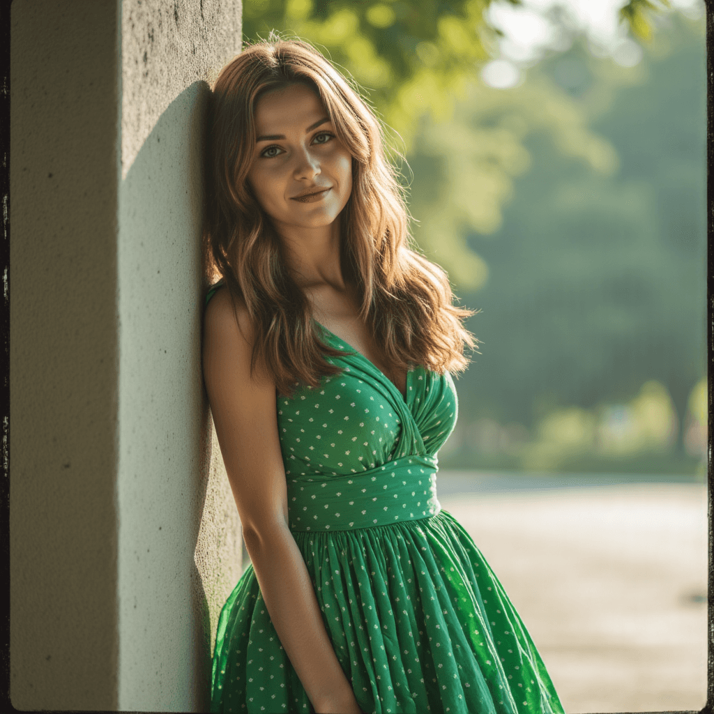 Полароид: Изумрудное Ретро Фотосессия