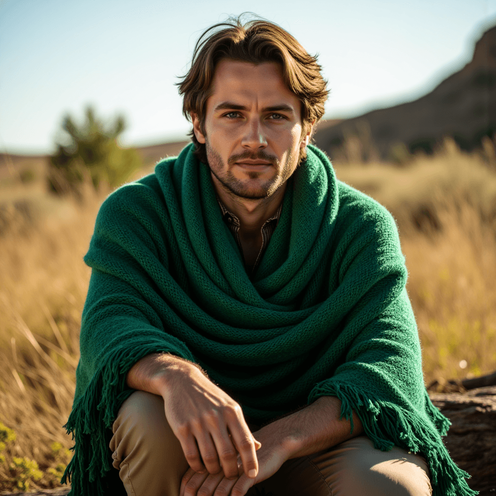 AI Мужской Портрет: Фольклор под Солнцем