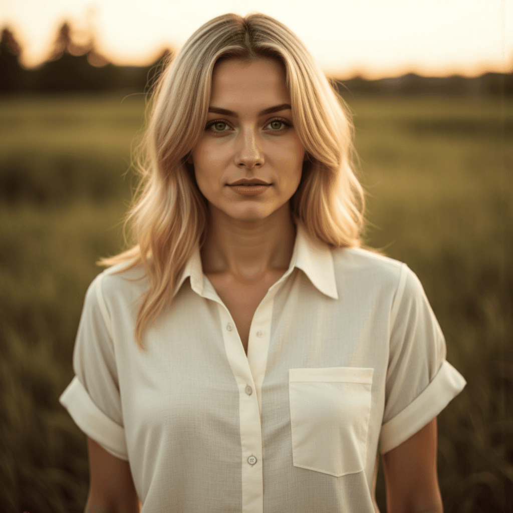 AI-портрет: Спокойствие в деревне