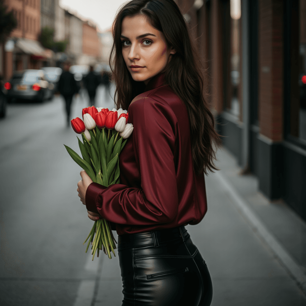 Тюльпаны + Городской Шик: Съемка с Настроением