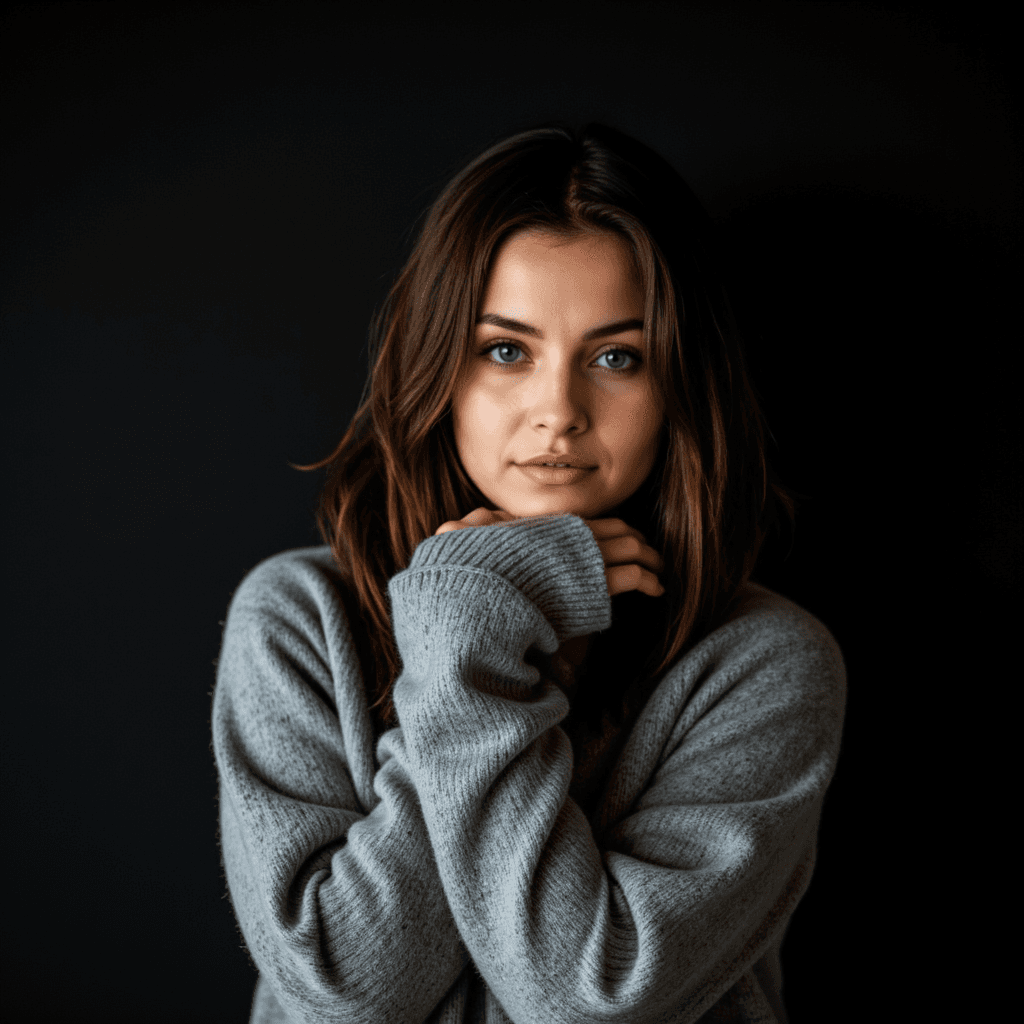 Уют на Чёрном: Фотосессия в Свитере