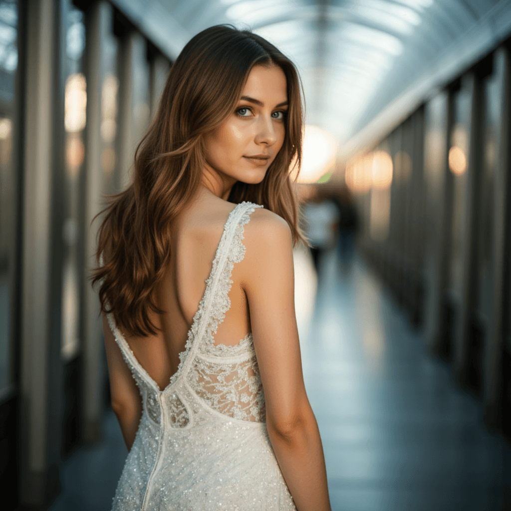 Гламур в Метро: Портрет в Белом Сиянии