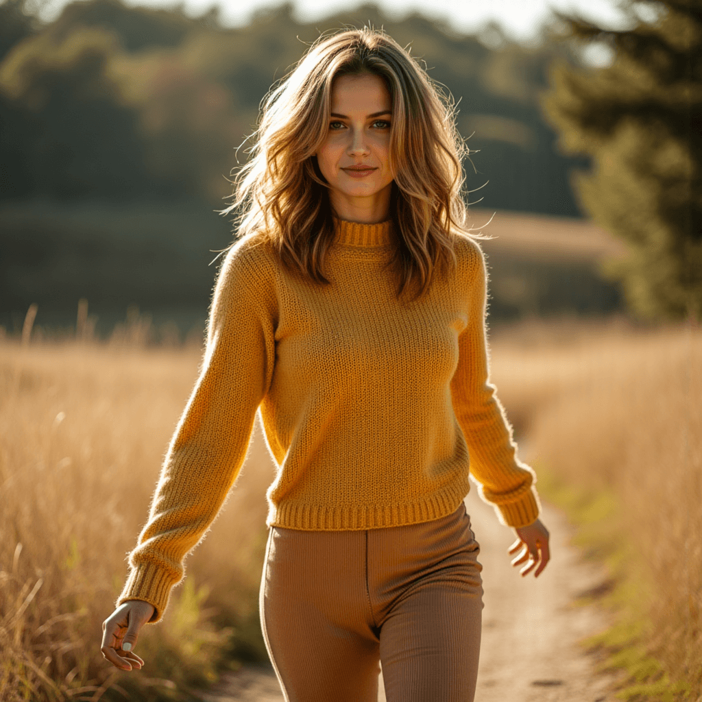 Искусство портрета: Золотой свитер природы