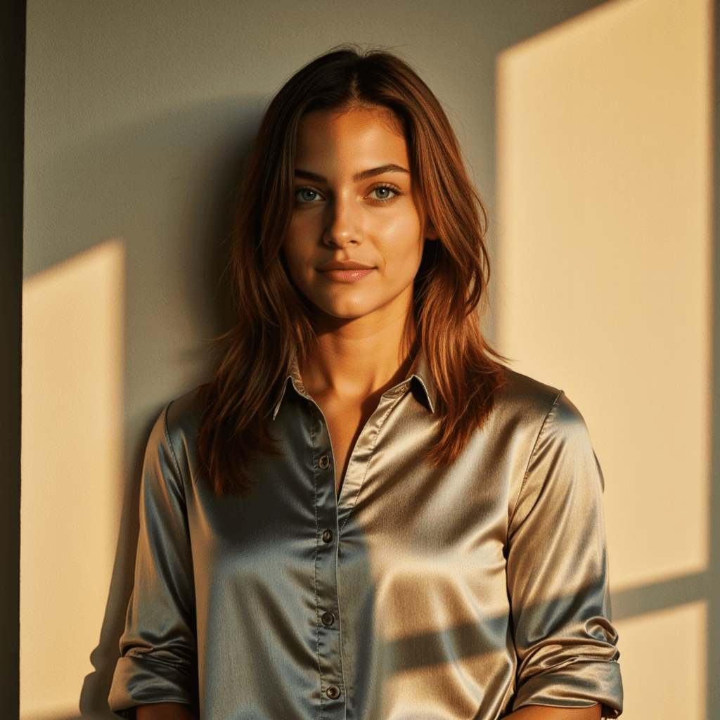 AI Фото: Мужской стиль кэжуал в золотом свете