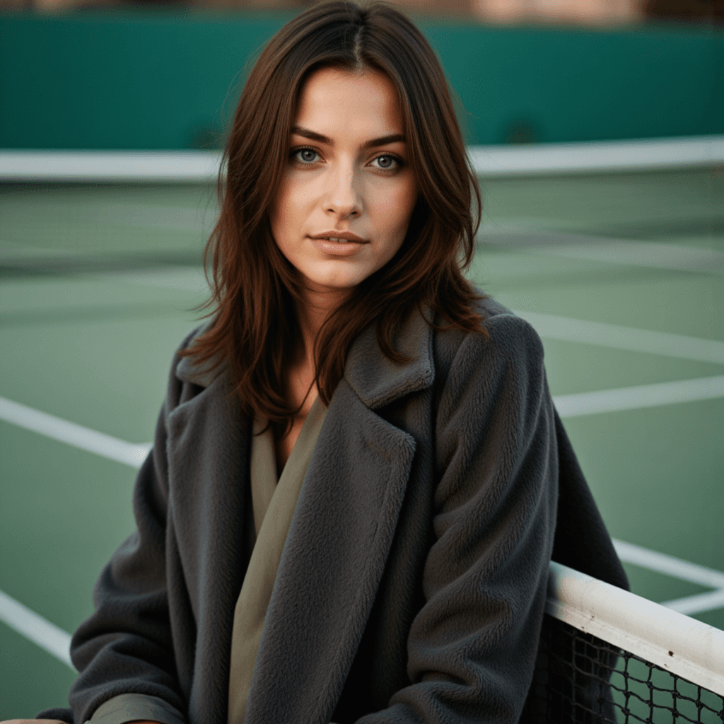 AI: Теннисный Glam: Фотосессия на корте с ИИ
