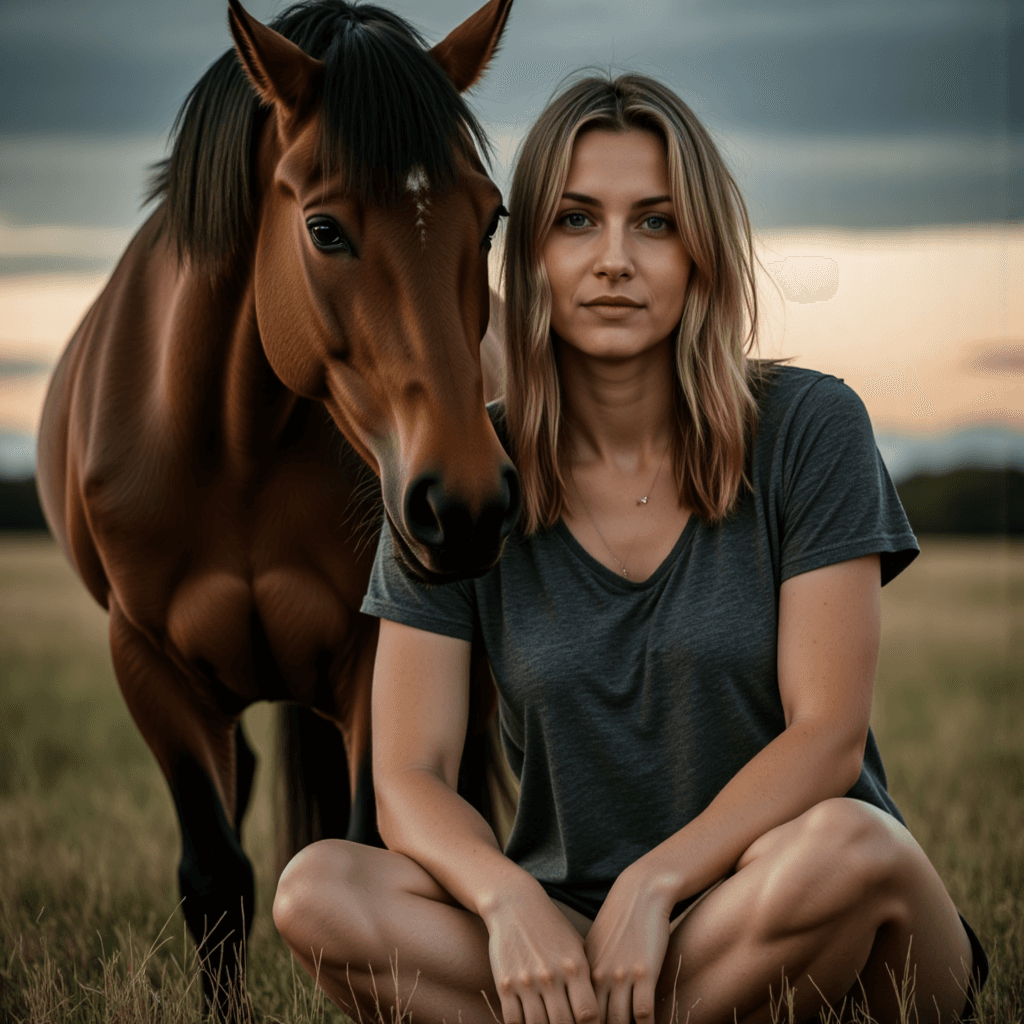 Фотосессия с конем: Вечерняя задумчивость