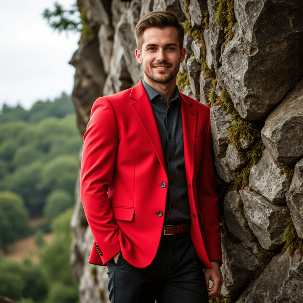 AI-Портрет: Мужской стиль в природе