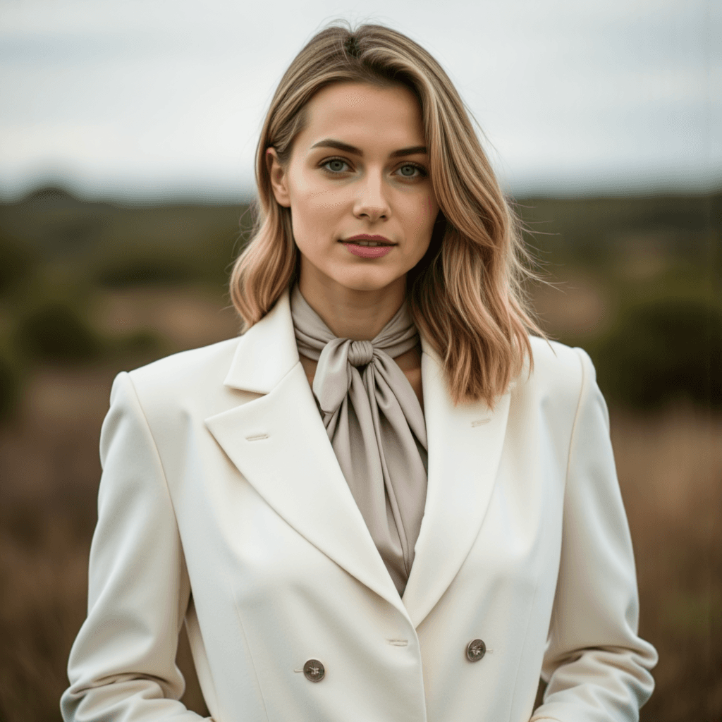 AI Портрет: Безмятежность в Белом