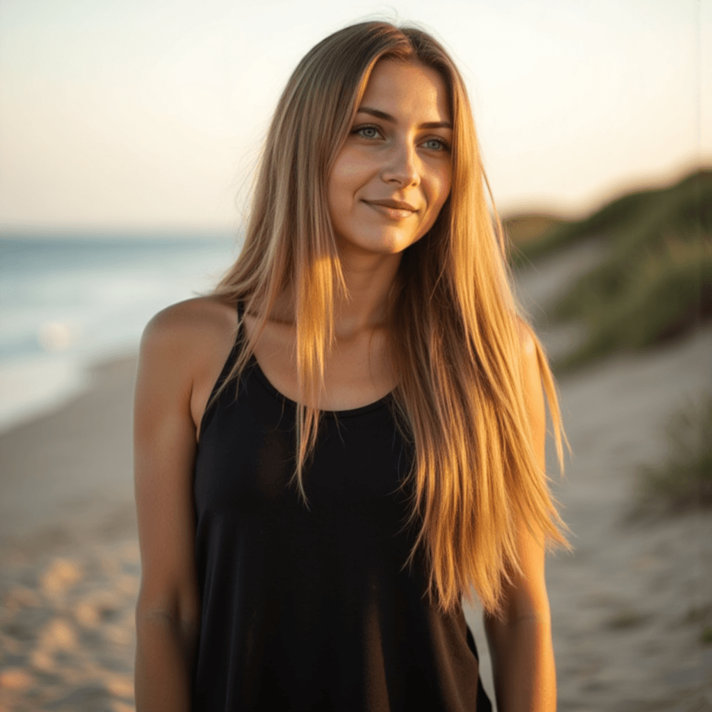 AI Сельский Портрет: Пляжный Шик