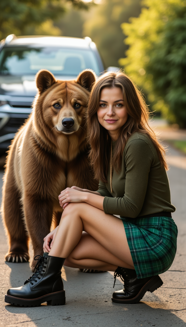Фотосессия с медведем: 90-е, стиль и брутальность
 - Фотосессия с нейросетью
