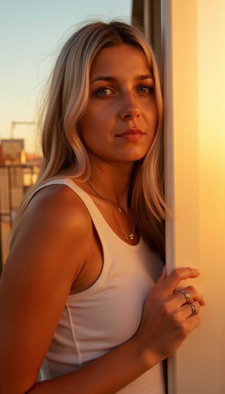 ИИ Портрет: Золотой час, Nikon Z8, Rule of Thirds
 - Фотосессия с нейросетью