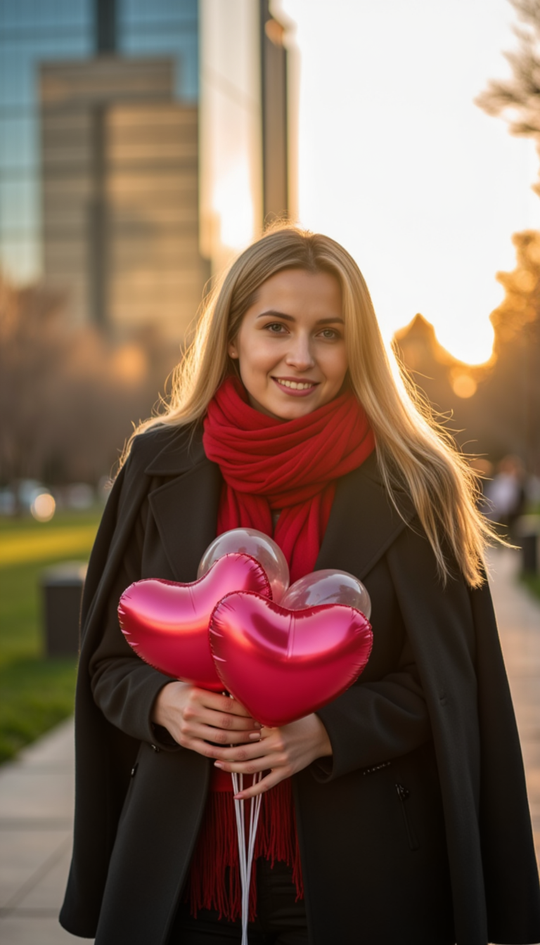 Фотосессия на День Валентина: Сердца, свет, Sony A1
 - Фотосессия с нейросетью