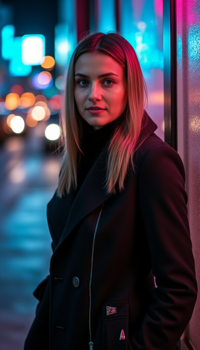 Неон и огни города: Идеальная фотосессия с Canon EOS R5
