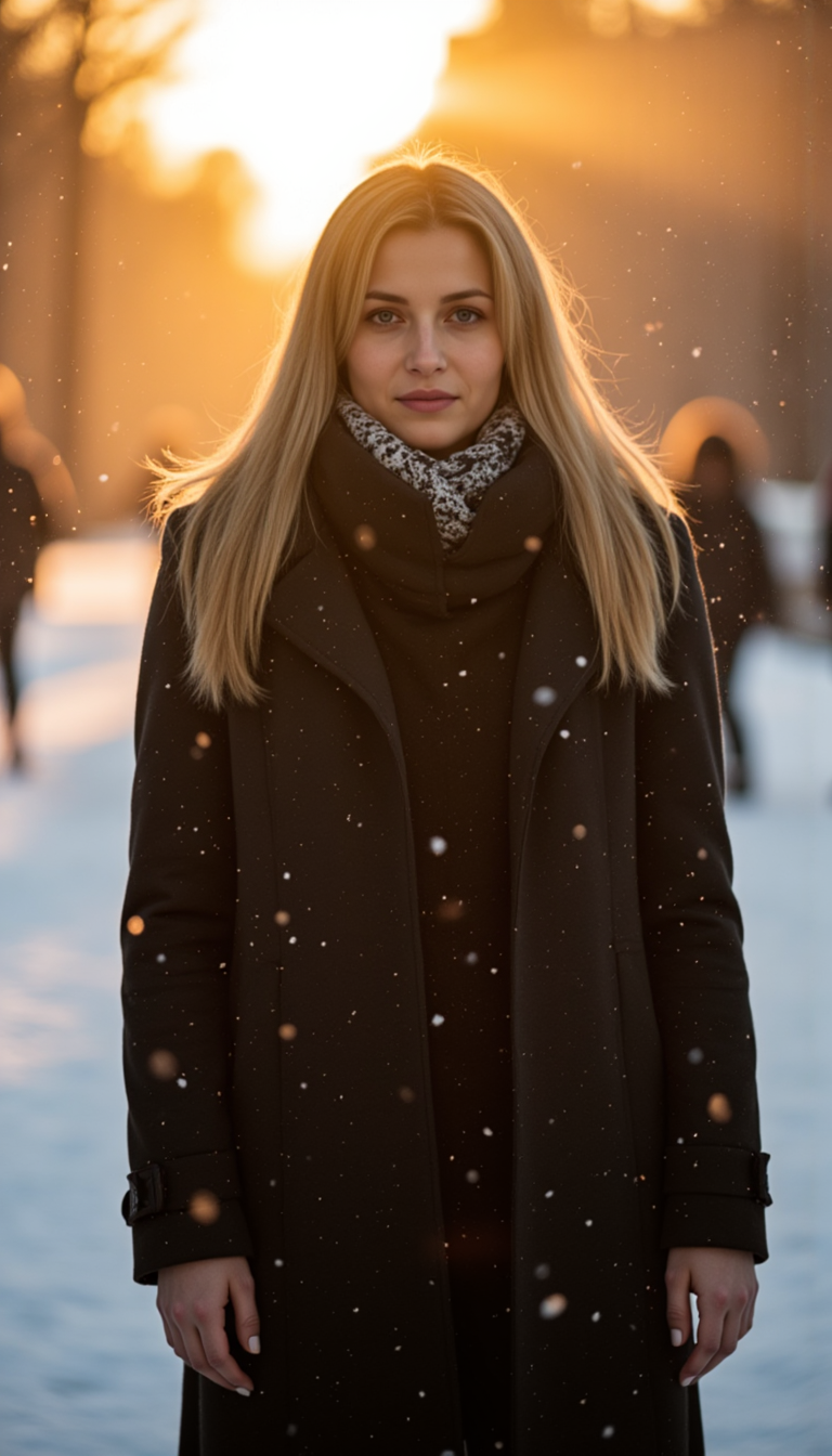 Игры в Снегу: Золотой Час, Стыд и Bokeh
 - Фотосессия с ИИ AIQA
