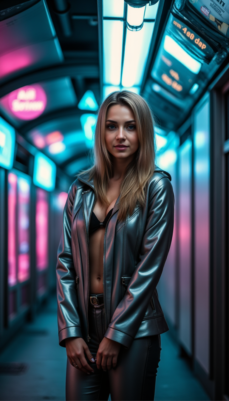 Неон Метро: Киберпанк Фотосессии Z8, Rule of Thirds
 - Фотосессия с нейросетью