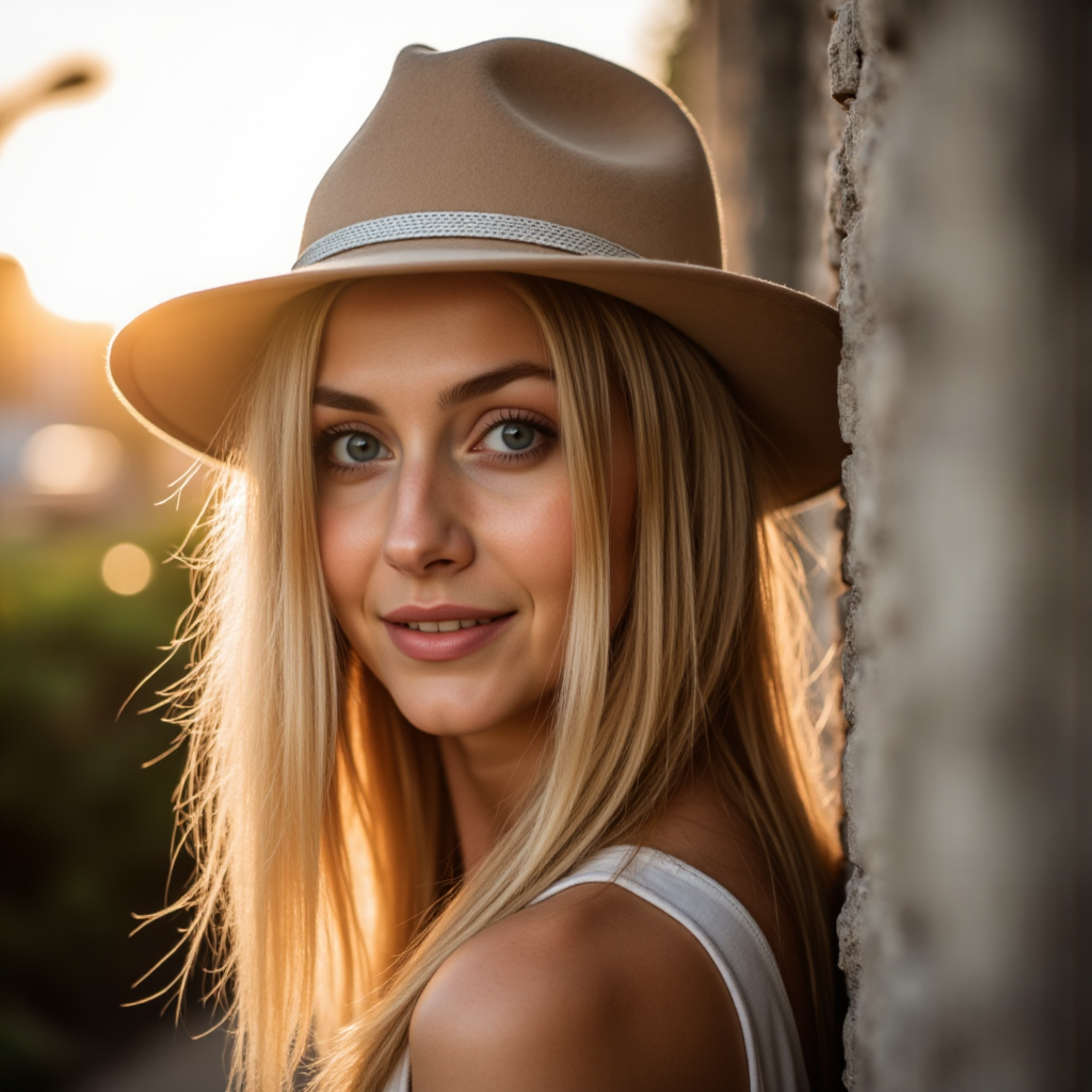 Ринг-свет и Федора: Фото от Нейросети - Фотосессия с нейросетью