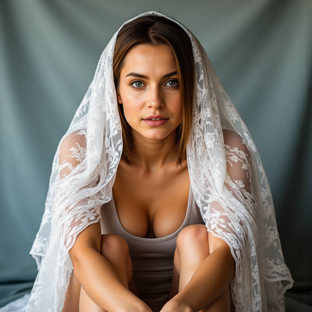 Фотосессия с вуалью: идеи в студии - Фотосессия с ИИ AIQA
