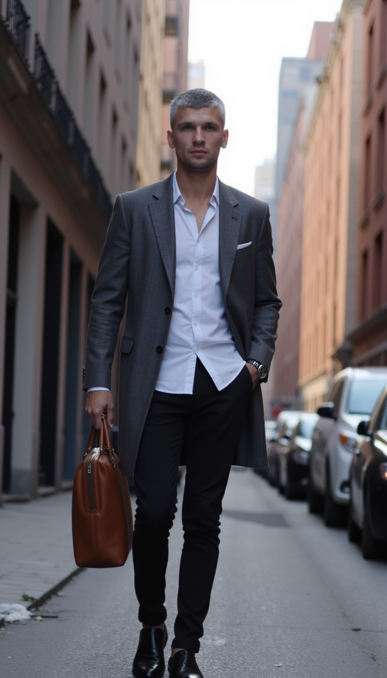 Мужской Street Style: Динамика кадра Nikon Z8
 - Фотосессия с ИИ AIQA