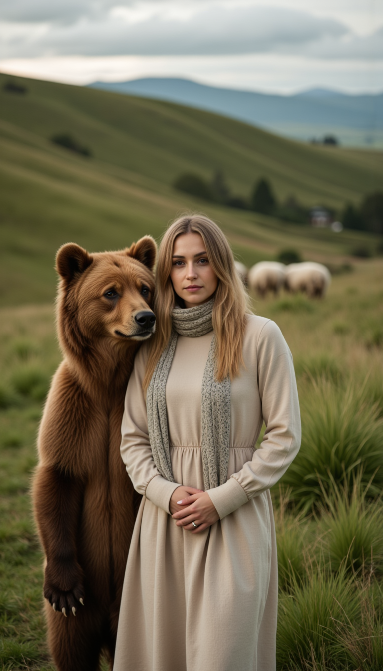 Меланхолия с медведем: фотосессия в горах
 - Фотосессия с нейросетью