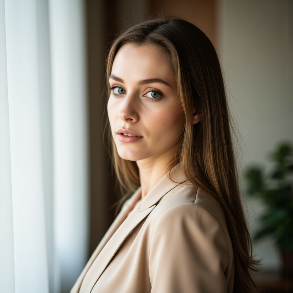 AI-Портрет: Деловой шик и спокойствие - Фотосессия с нейросетью