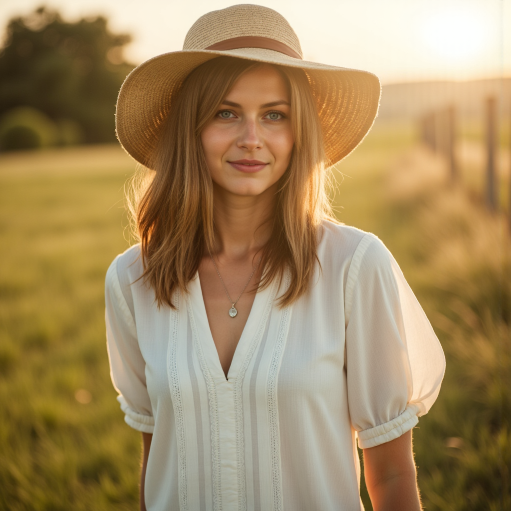 AI Сельский Портрет: Теплота Backlight'а - Фотосессия с ИИ AIQA