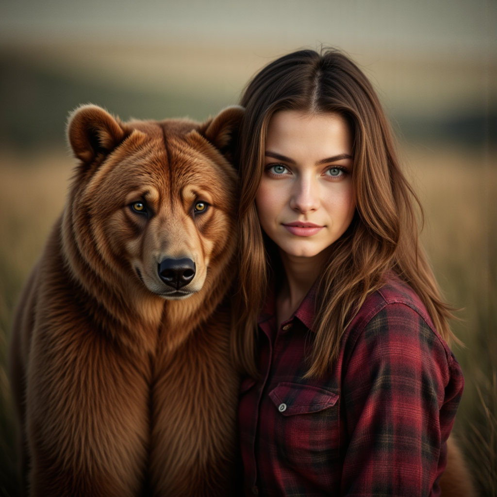 Хипстер фотосессия с медведем - Фотосессия с ИИ AIQA