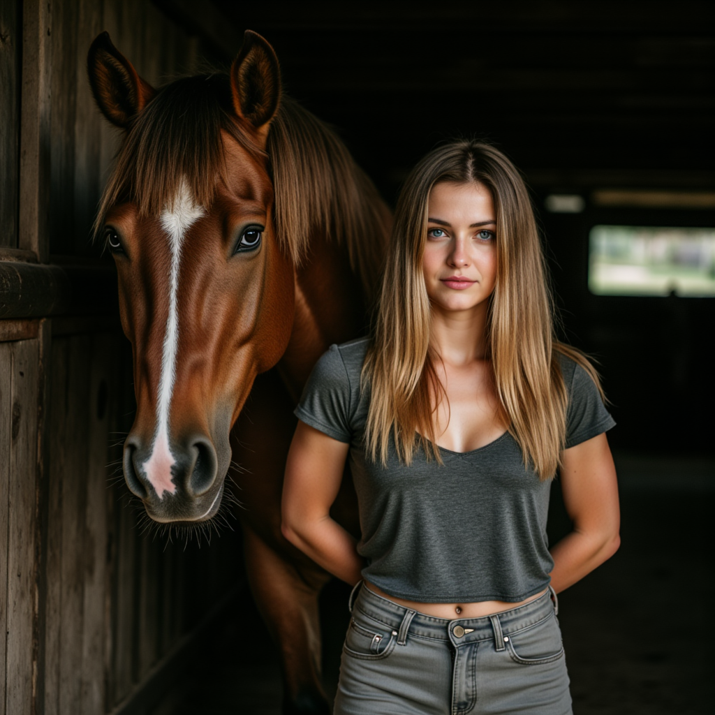 Лошади и меланхолия: RAW фотосессия - Фотосессия с ИИ AIQA
