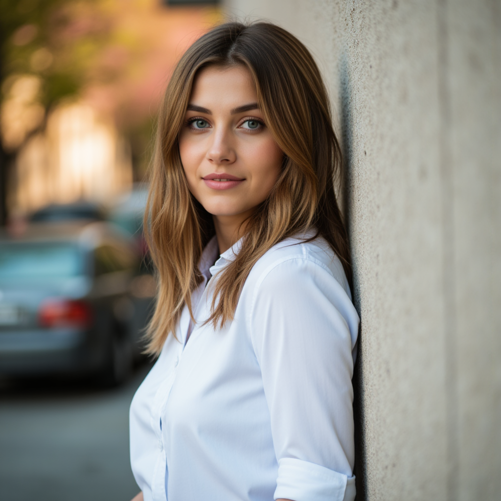 Весенняя фотосессия: Шик в белом + 85mm золотой свет
 - Фотосессия с нейросетью