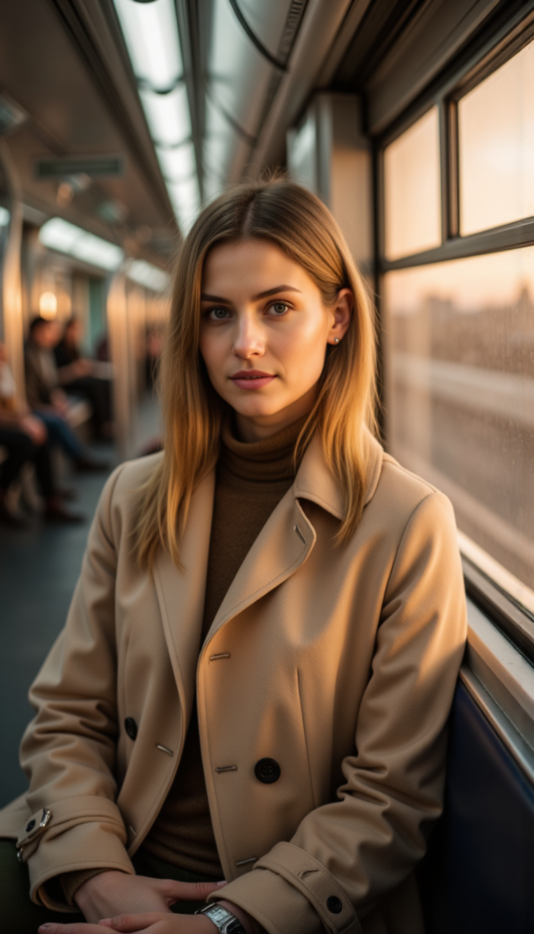 Метро: Золотой час, Canon R5 & Боке эффект
 - Фотосессия с ИИ AIQA