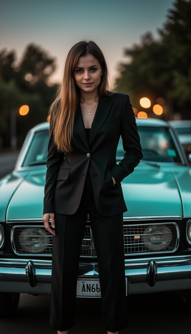 Ретро-Авто: Магия Линий и Света в Фотосессии
 - Фотосессия с ИИ AIQA