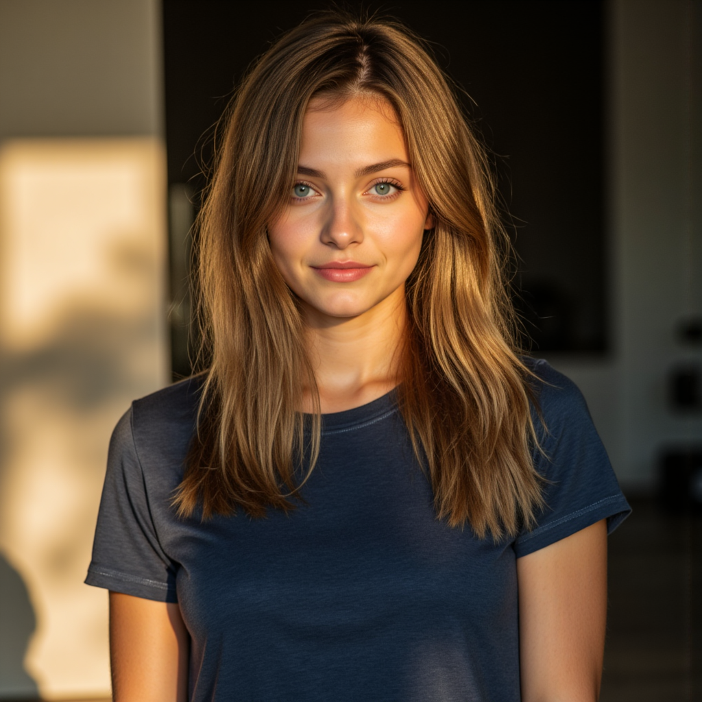 Розовый фон: Поза + Солнце. Фотосессия - Фотосессия с нейросетью