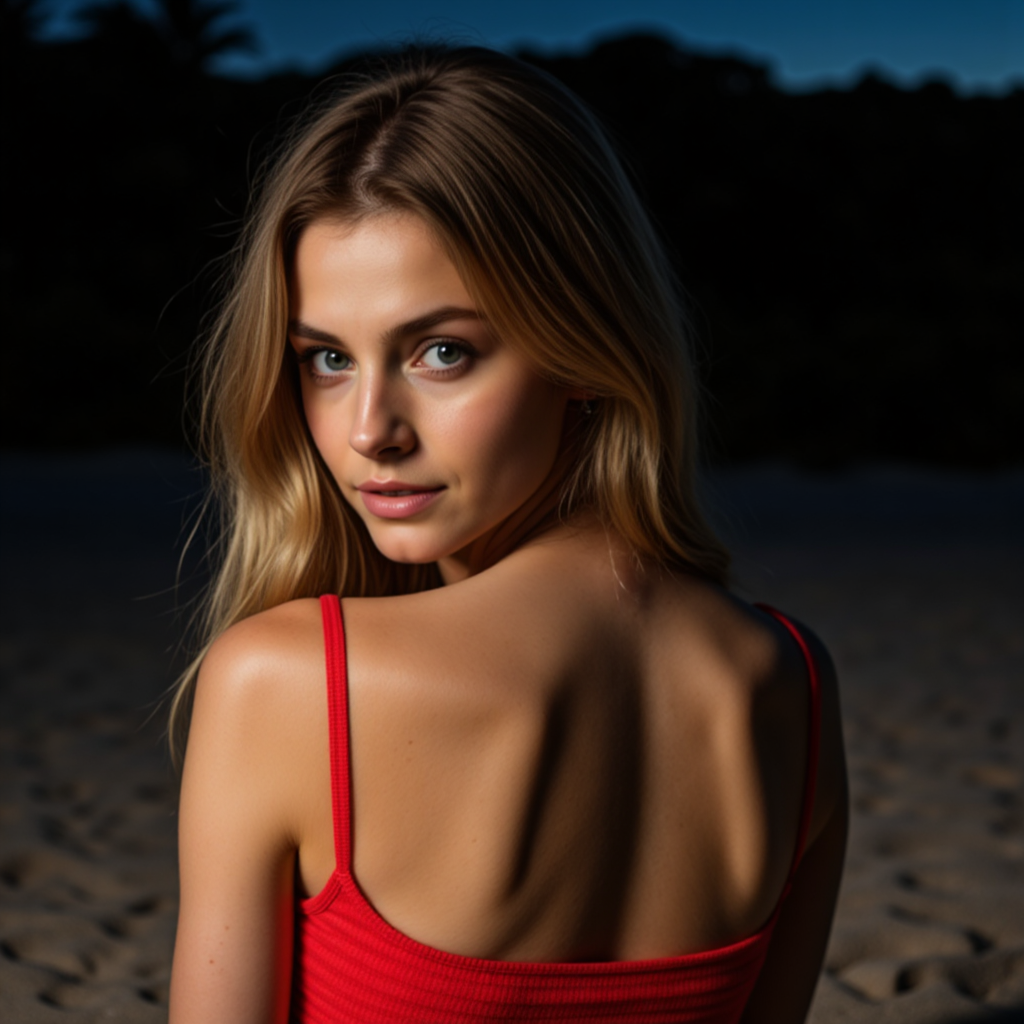 Beachy Модель: AI Свет и Софт Фокус - Фотосессия с нейросетью