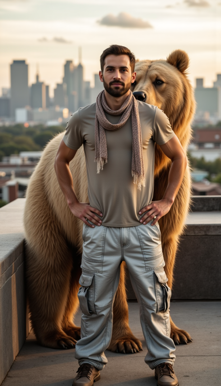 Фотосессия с медведем: Streetwear & Городской Шик
 - Фотосессия с нейросетью