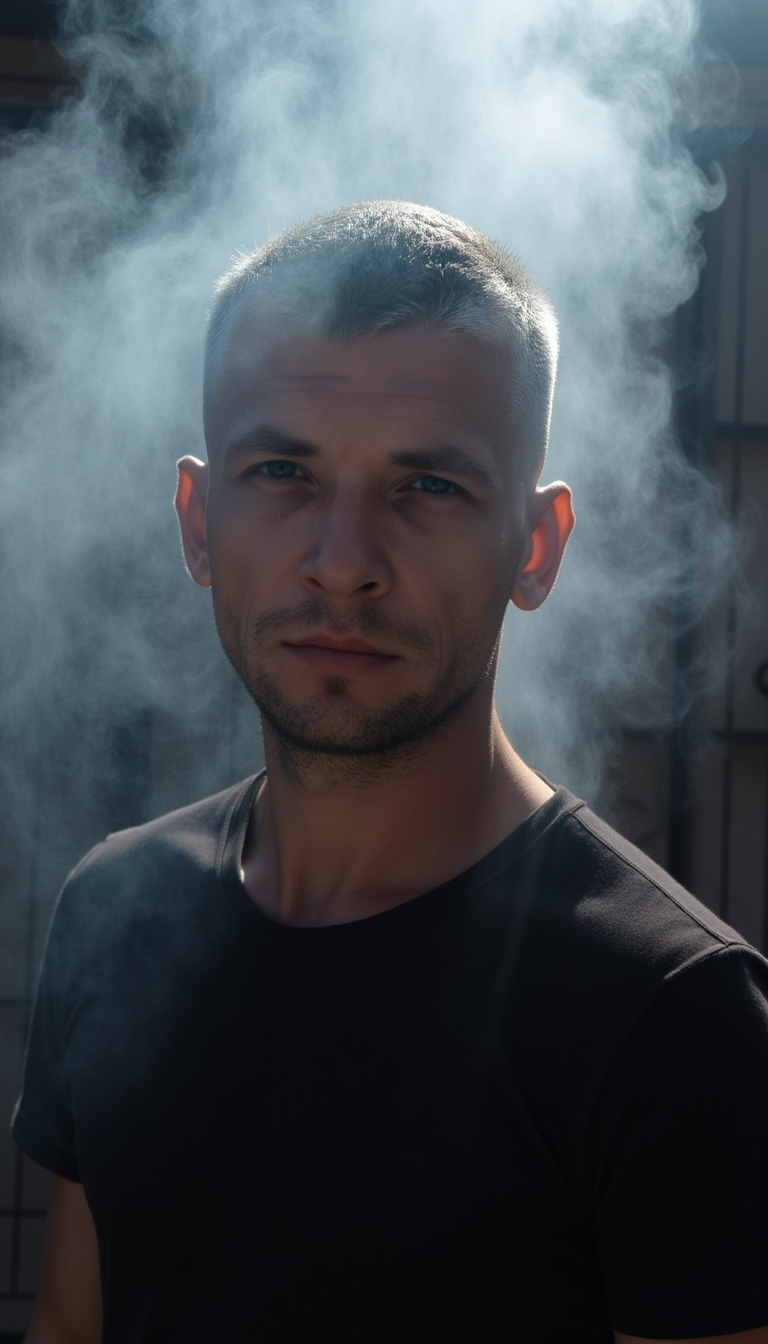 Дым и Симметрия: Драматичная Фотосессия (AI)
 - Фотосессия с ИИ AIQA