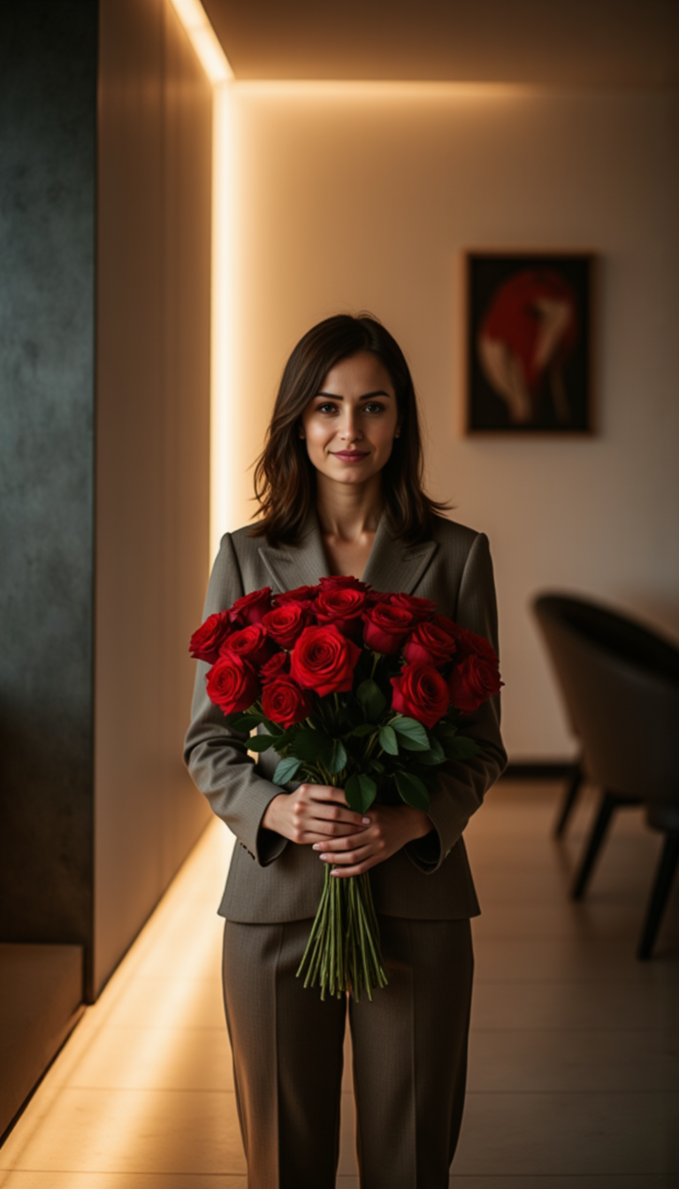AI Фото: Алые Розы, Canon R5, Романтика
 - Фотосессия с ИИ AIQA